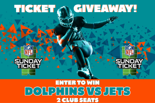ENTER TO WIN 2 CLUB SEATS AND PARKING TO MIAMI vs NEW YORK JETS - Palm  Beach Kennel Club